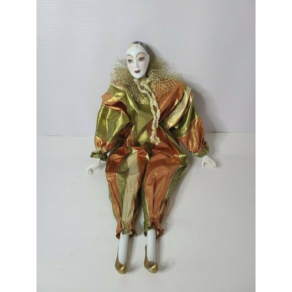 SHELF Sitter Harlequin Clown Figurine 17in - Picture 1 of 7